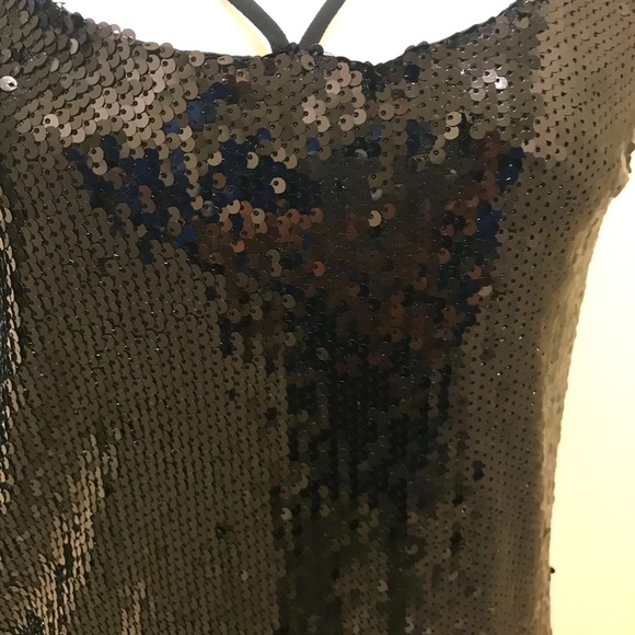 New. Sexy Black Sequin Little Black Dress - Picture 3 of 7